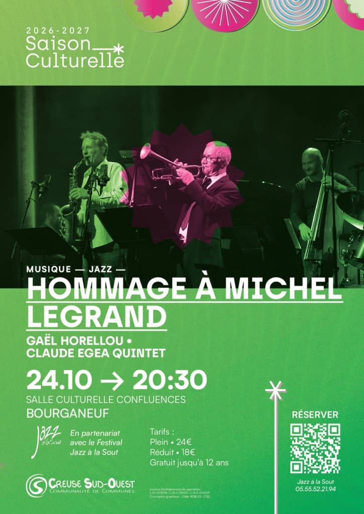 Illustration de l'événement : Saison culturelle Creuse Sud Ouest : Concert - Hommage à Michel Legrand
