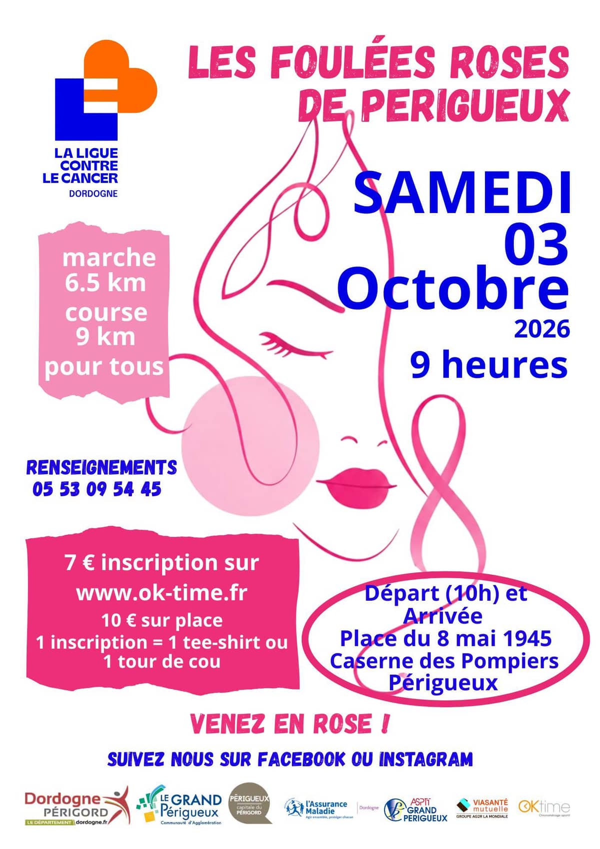 Illustration de l'événement : Les Foulées Roses de Périgueux