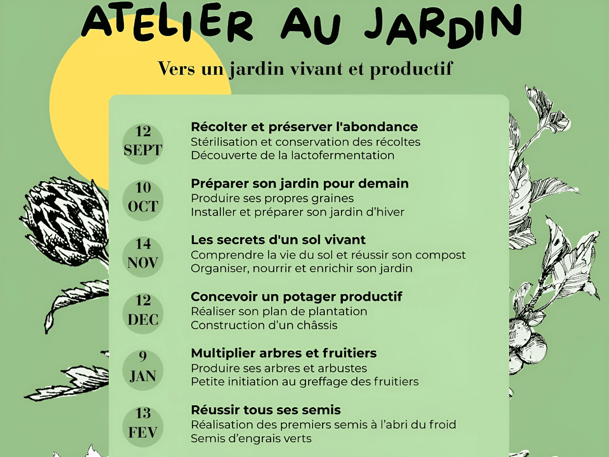 Illustration de l'événement : Atelier au Jardin Arterre