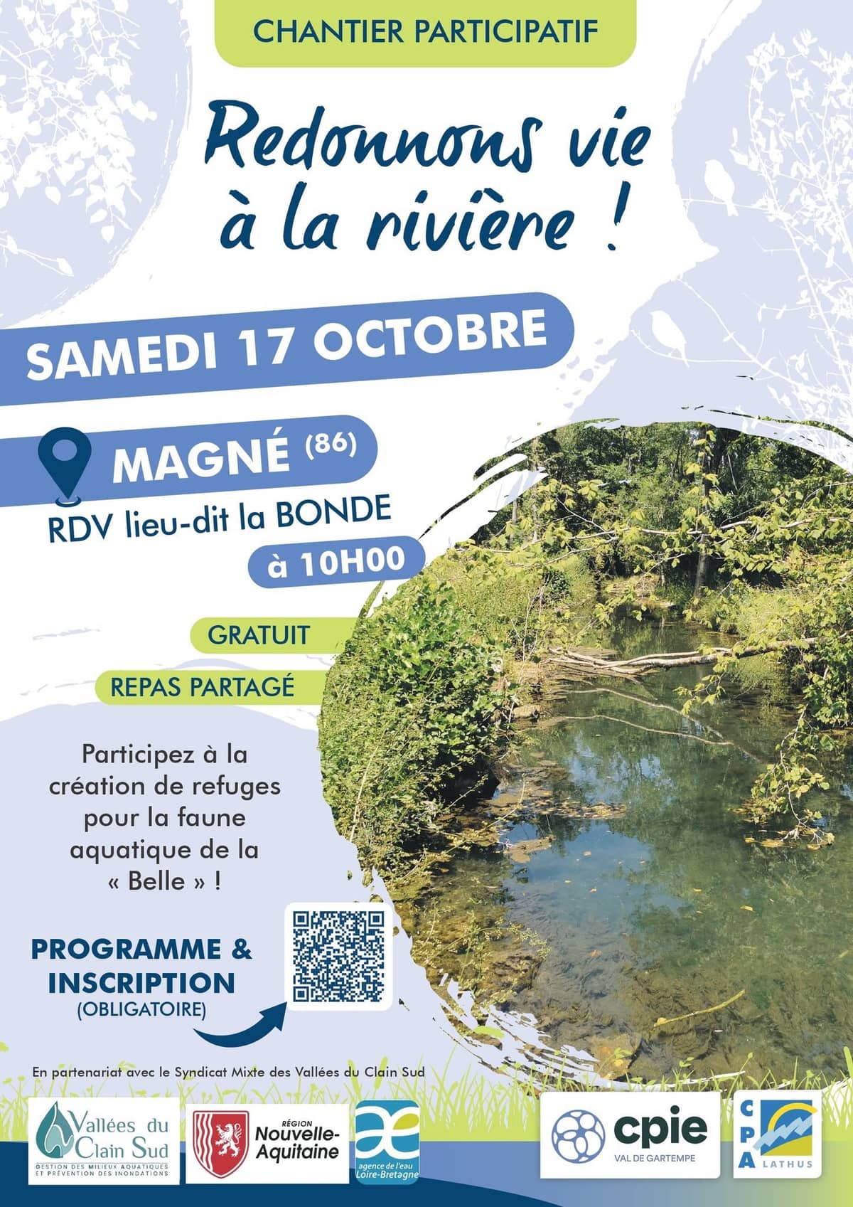 Illustration de l'événement : Chantir participatif : Redonnons vie à la rivière !
