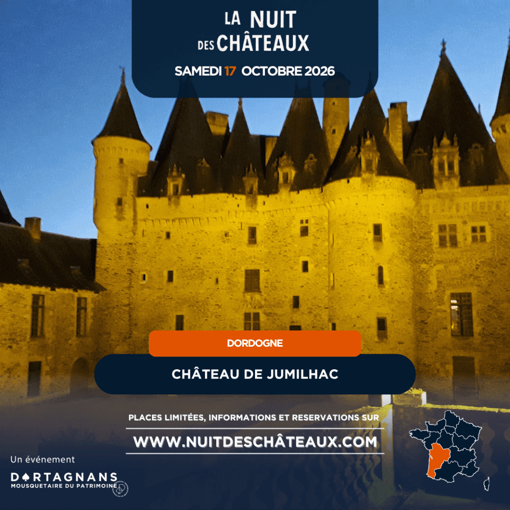 Illustration de l'événement : La Nuit des Châteaux à Jumilhac : « Voyage gourmet au fil du temps »