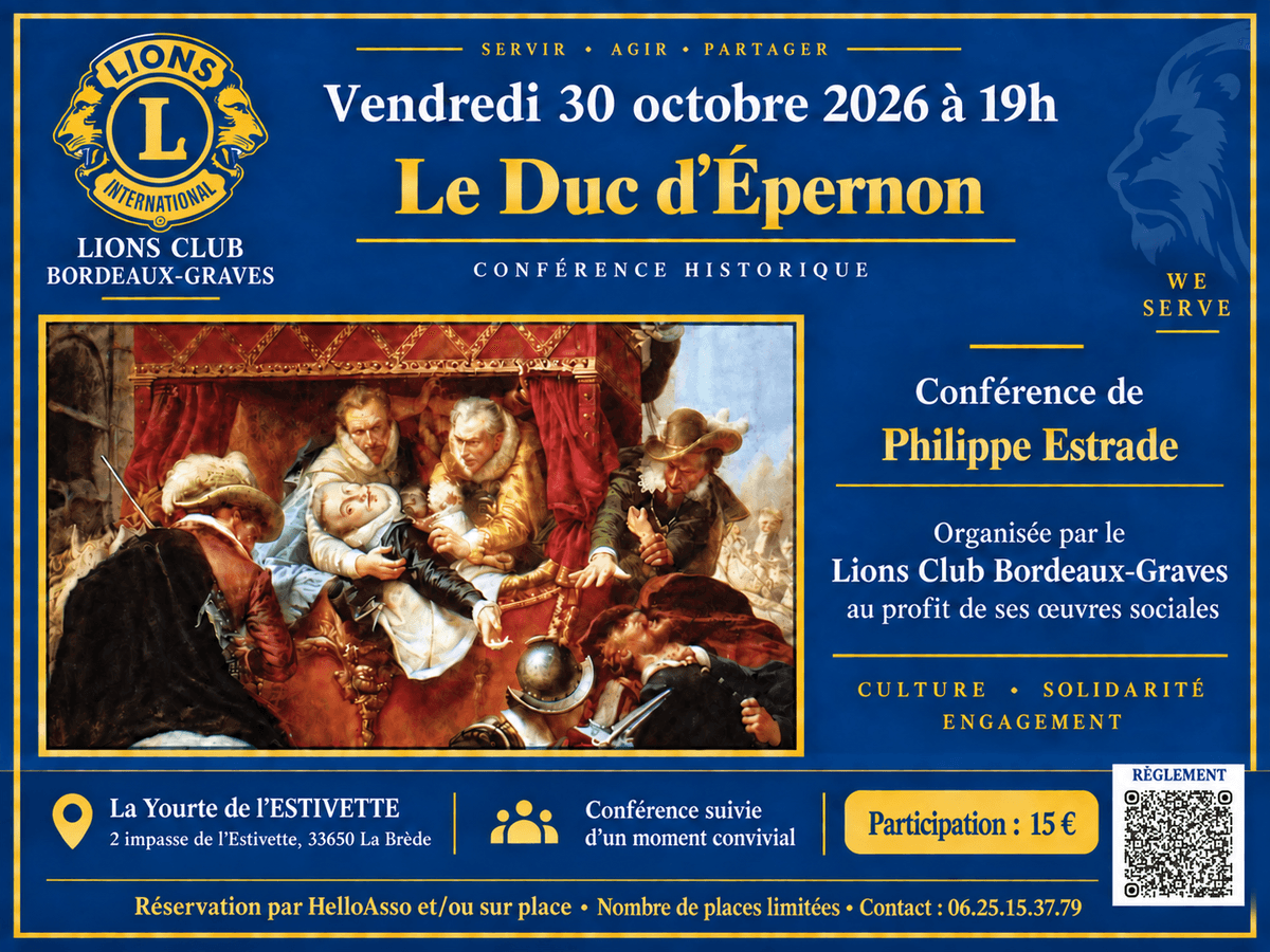 Illustration de l'événement : Conférence Le Duc d'Epernon