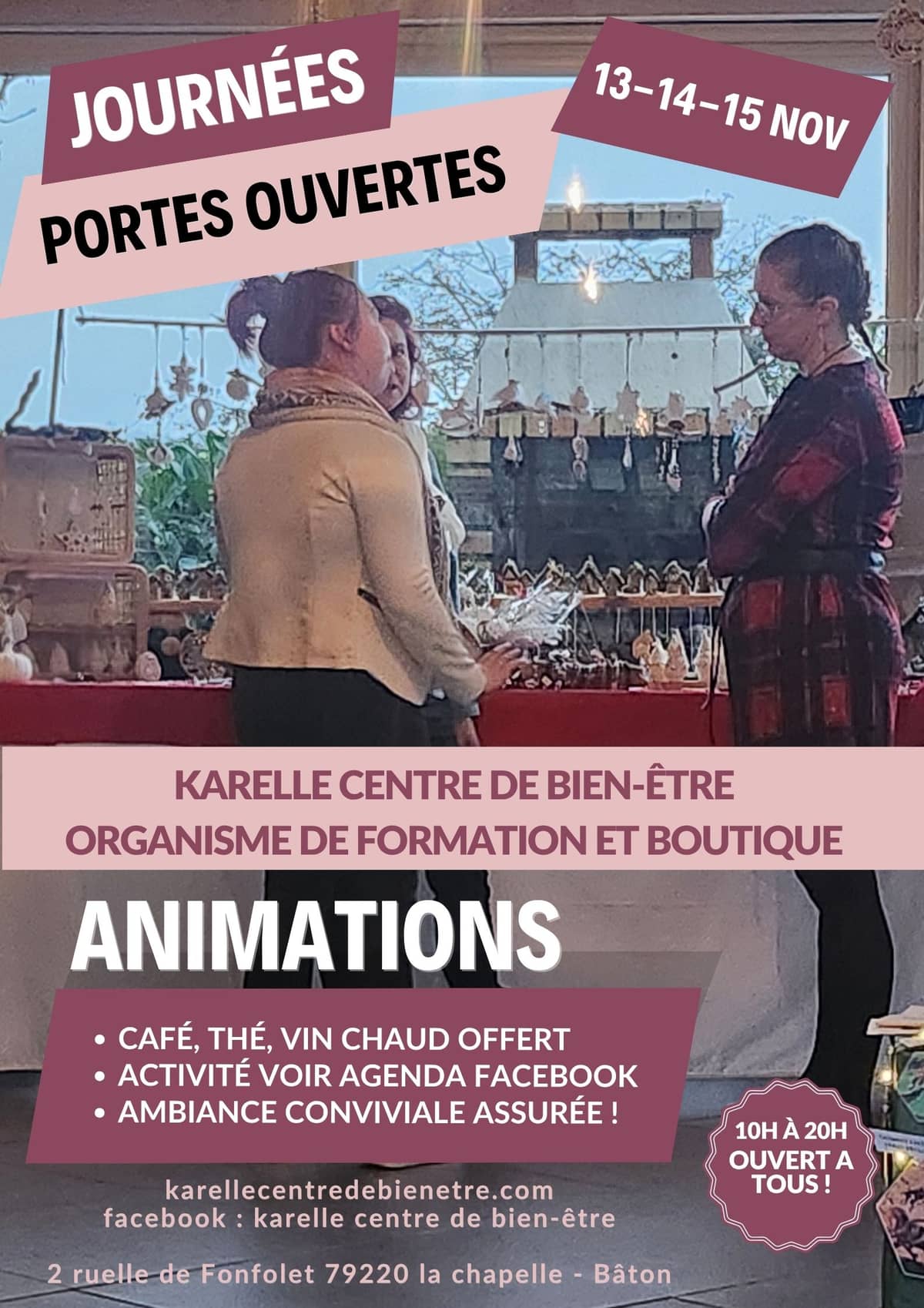 Illustration de l'événement : Portes Ouvertes - Karelle Centre de Bien-Être