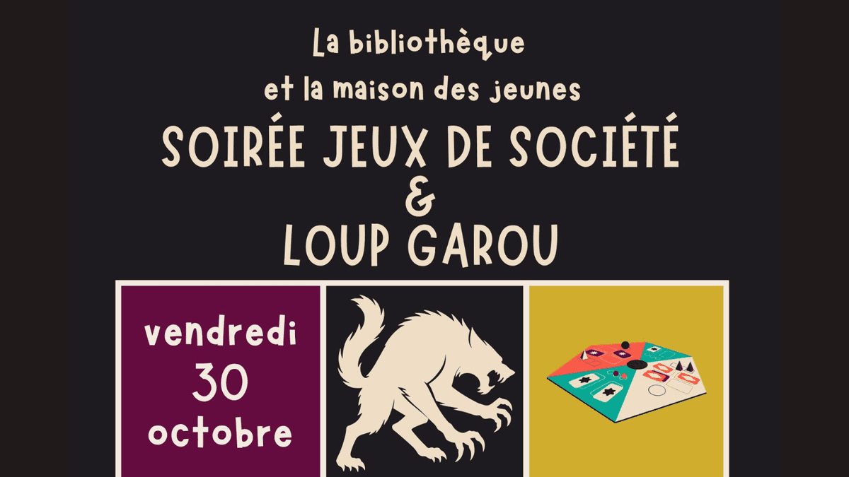 Illustration de l'événement : Bibliothèque : Soirée jeux de société et Loup-garou