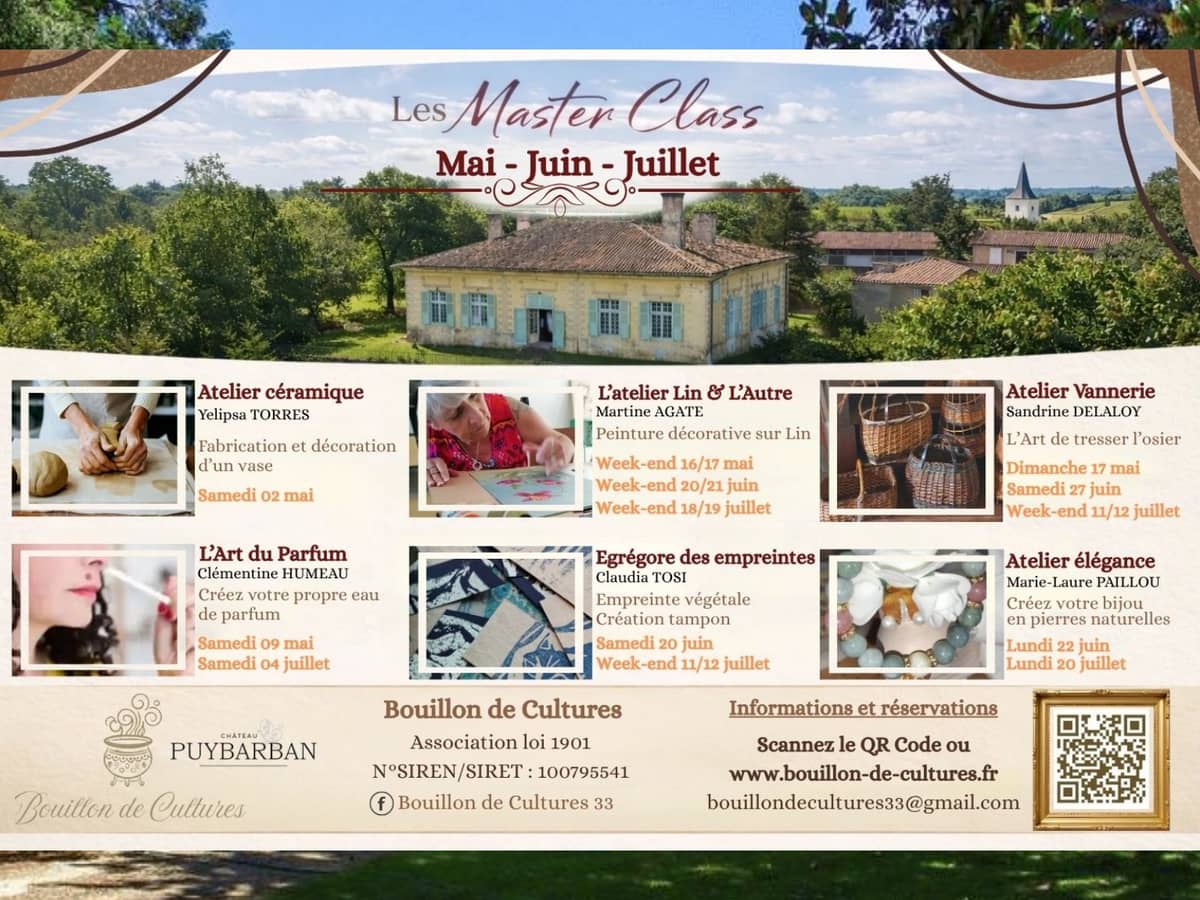 Illustration de l'événement : Ateliers master class au Château de Puybarban