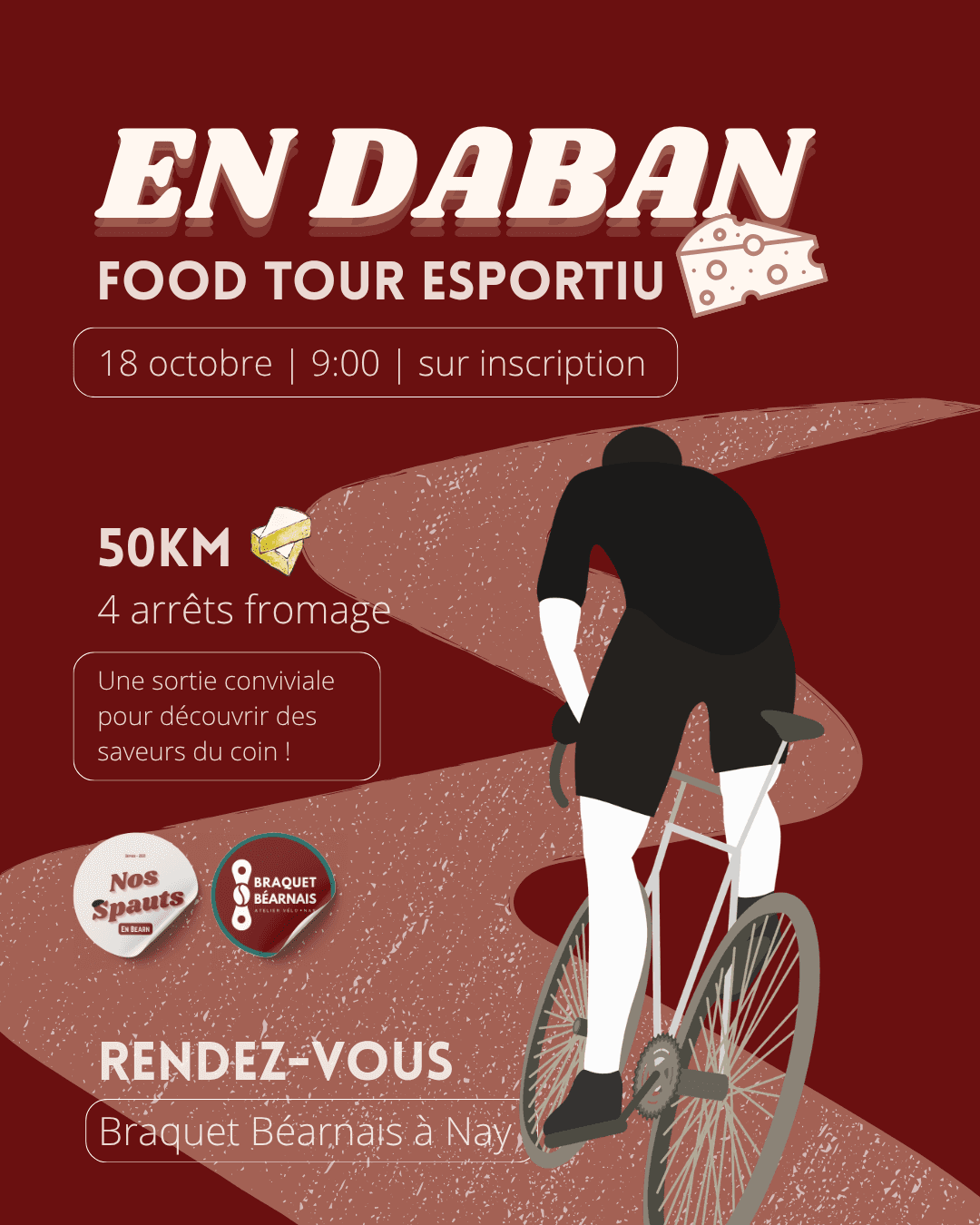 Illustration de l'événement : En Daban - Food Tour Esportiu x Braquet Béarnais