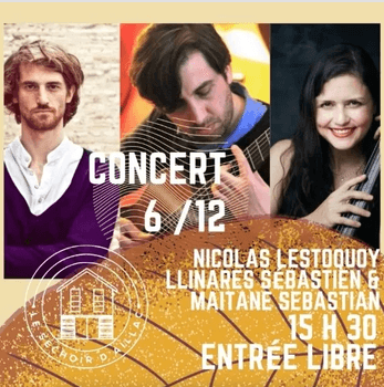 Illustration de l'événement : Concert - Nicolas Lestoquoy, Sébastien Llinares, Maitane Seb [Séchoir d'Aillac]
