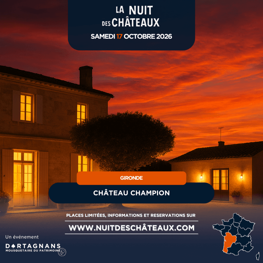 Illustration de l'événement : La nuit des châteaux - Balade Sensorielle Vigneronne au château Champion