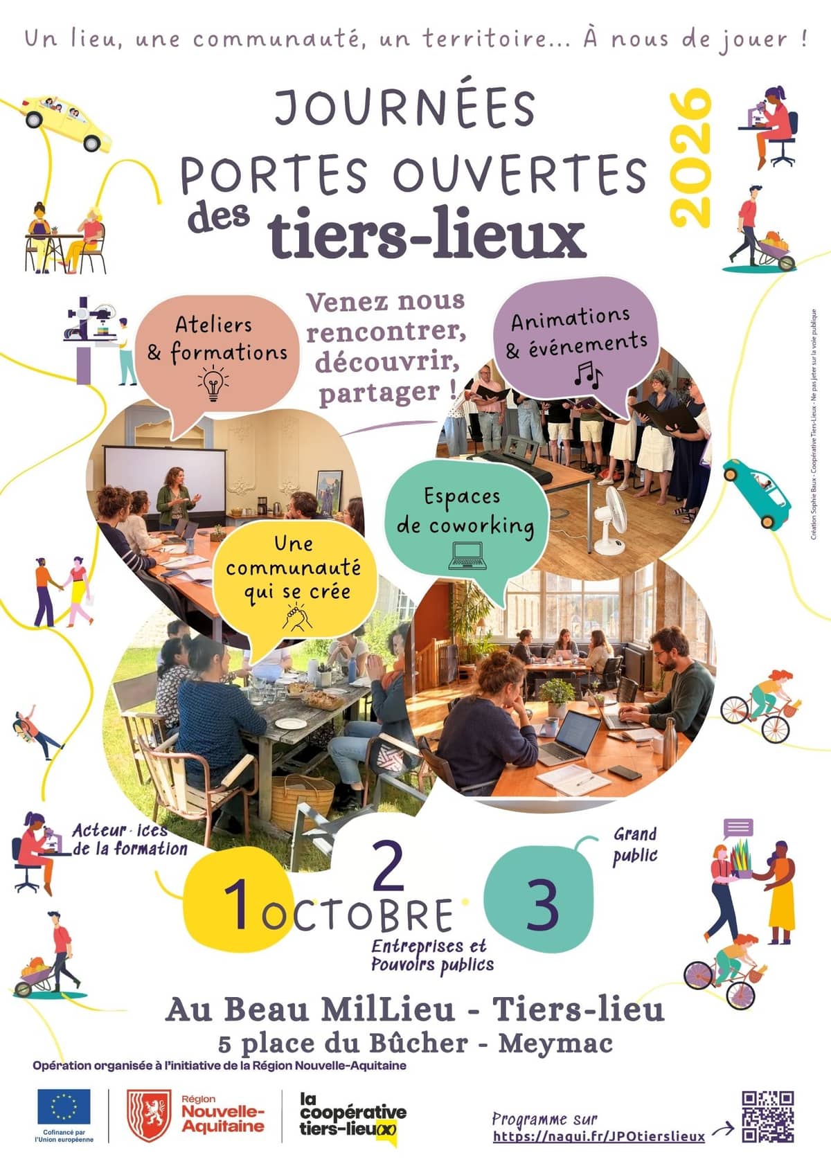 Illustration de l'événement : Portes ouvertes du tiers-lieu Au Beau MilLieu - Rencontre sur la formation professionnelle