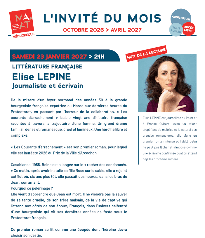 Illustration de l'événement : L'invité du mois : Elise Lepine