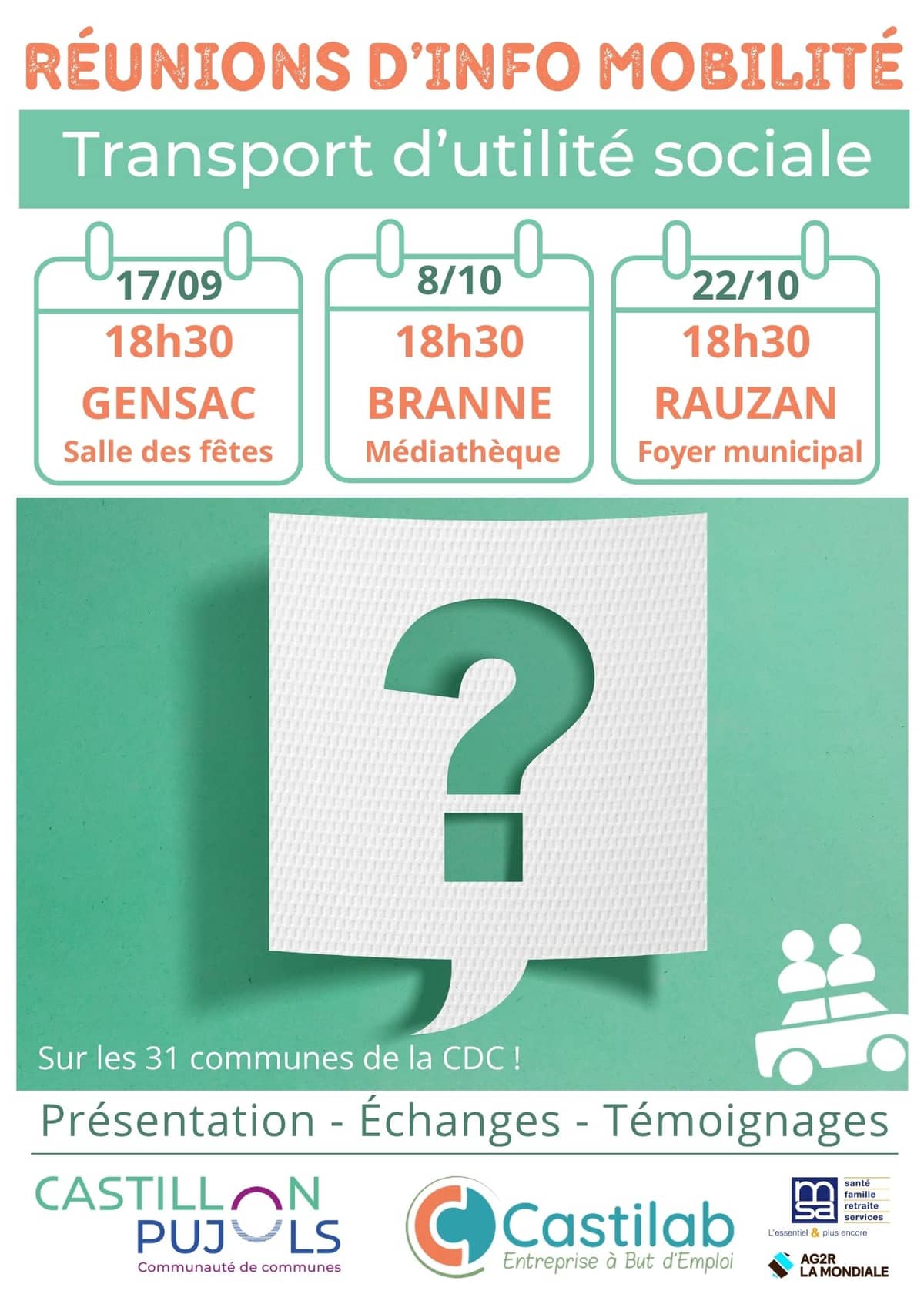 Illustration de l'événement : Réunions d'info Transport Solidaire