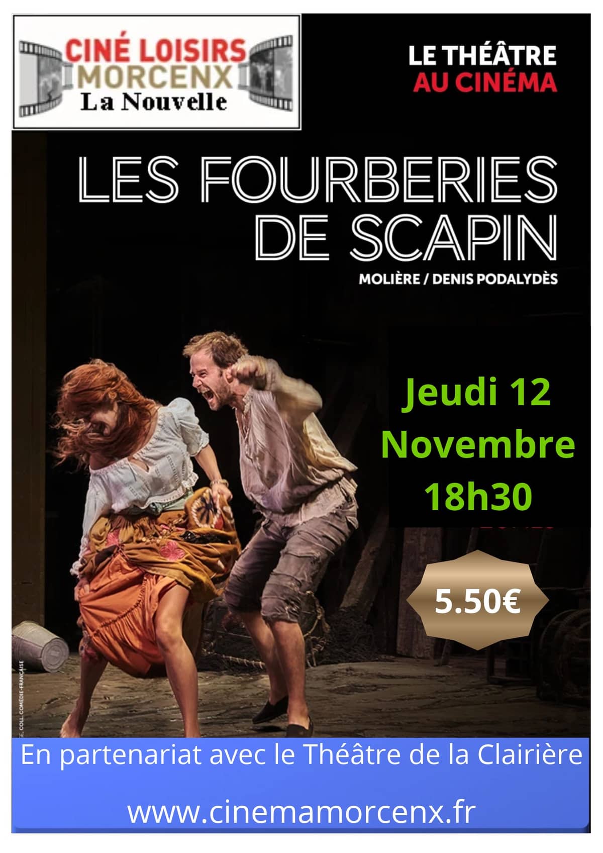 Illustration de l'événement : Les Fourberies de Scapin - La comédié française s'invite au cinéma