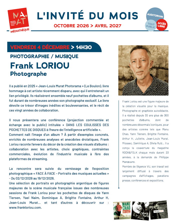 Illustration de l'événement : L'invité du mois : Frank Loriou
