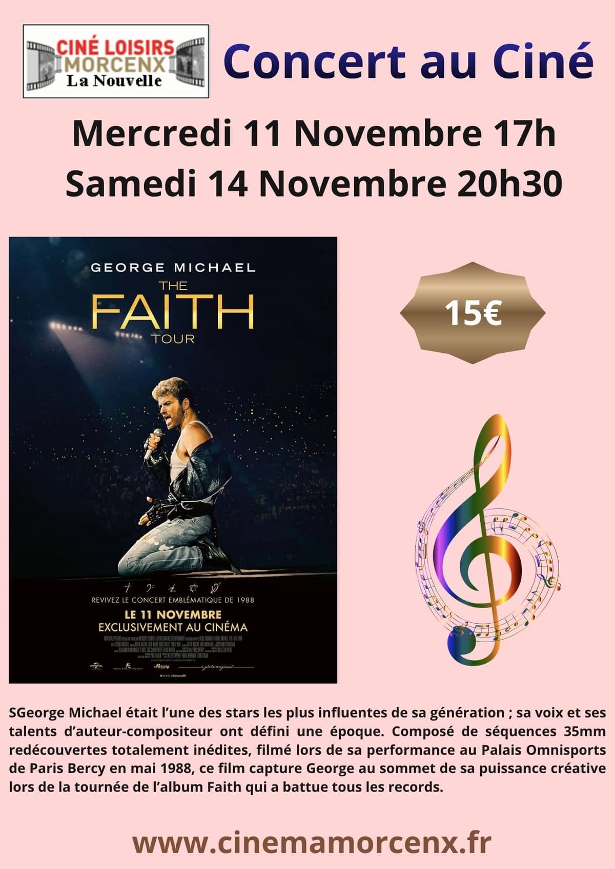 Illustration de l'événement : Concert au ciné - George Michael The Faith Tour