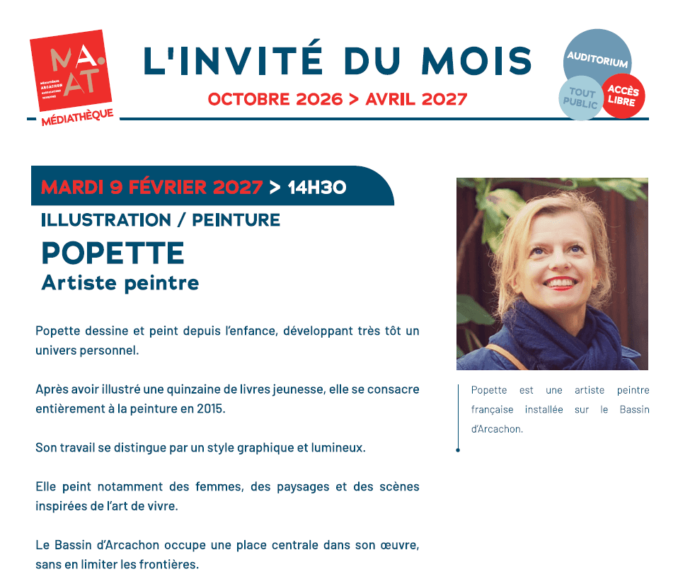 Illustration de l'événement : Linvité du mois : Popette