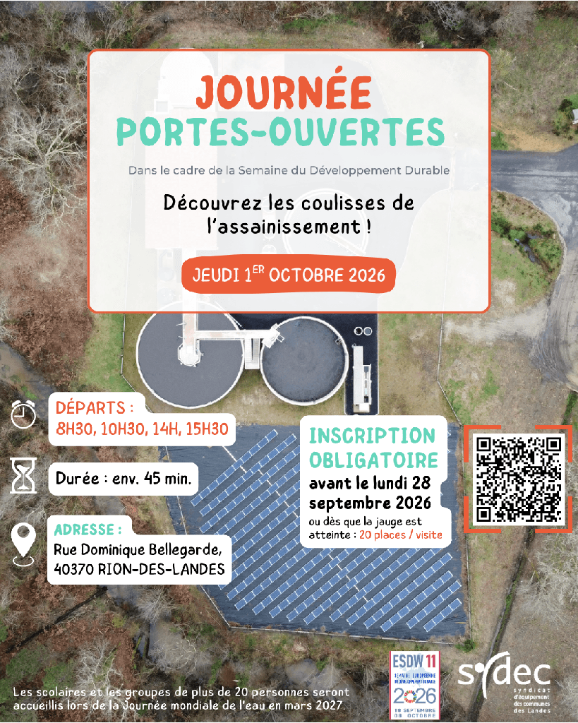 Illustration de l'événement : Journée portes ouvertes : Station d'épuration de Rion des Landes