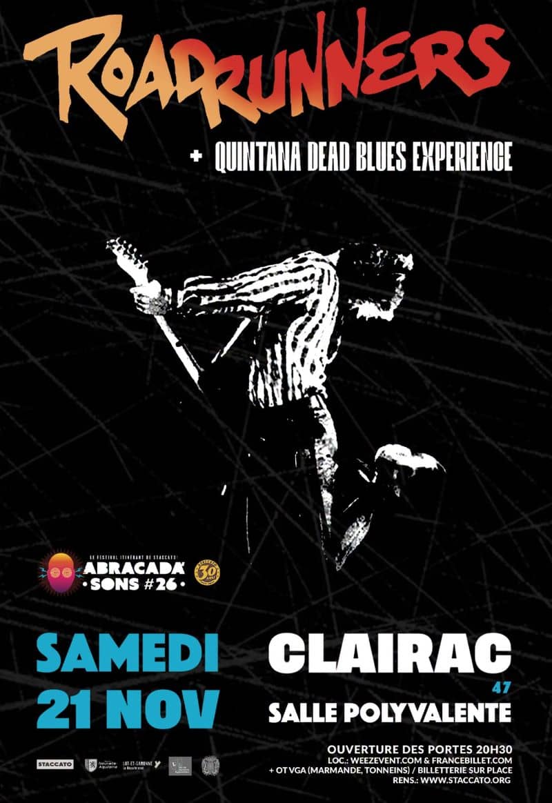 Illustration de l'événement : Festival Abracada'Sons #26 - Concert Roadrunners + Quintana Dead Blues Experience