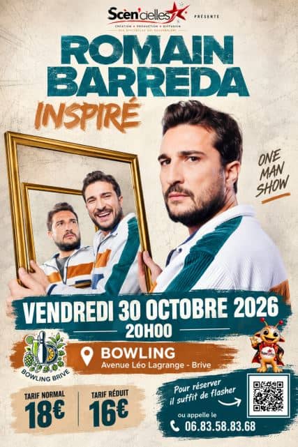 Illustration de l'événement : Spectacle "INSPIRE" de Romain Barreda (Bowling de Brive)