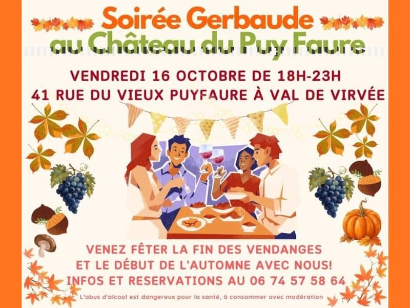 Illustration de l'événement : Soirée gerbaude au Chateau du Puy Faure