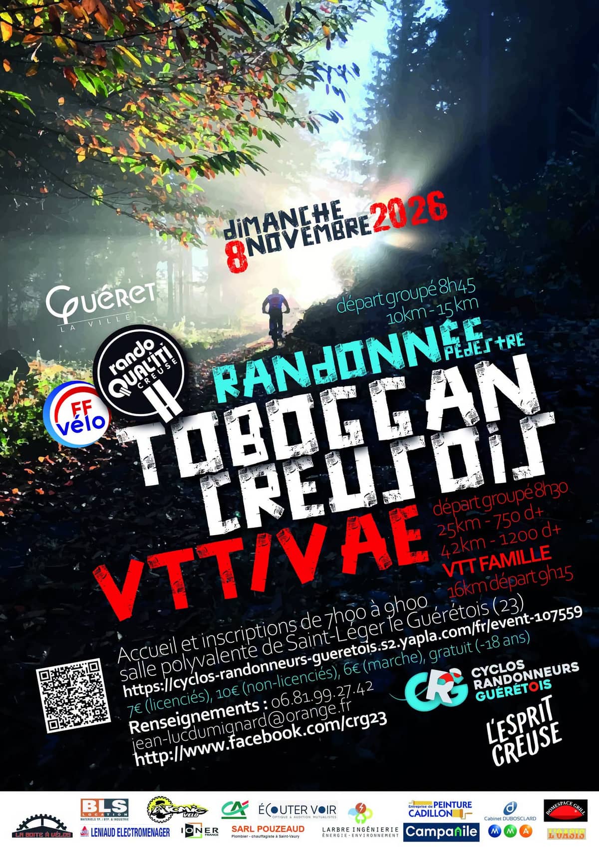 Illustration de l'événement : Le Toboggan Creusois : VTT et Randonnée pédestre
