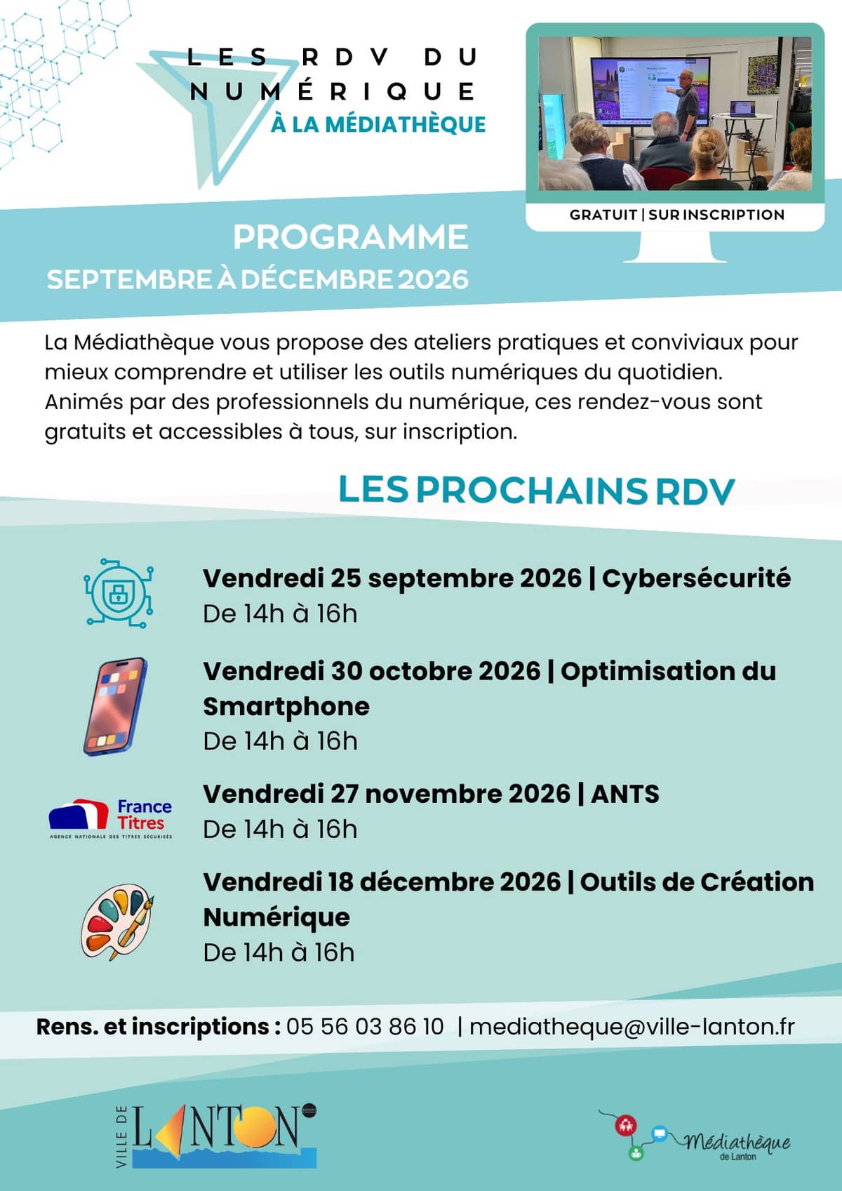 Illustration de l'événement : Les RDV du numérique à la mediathéque