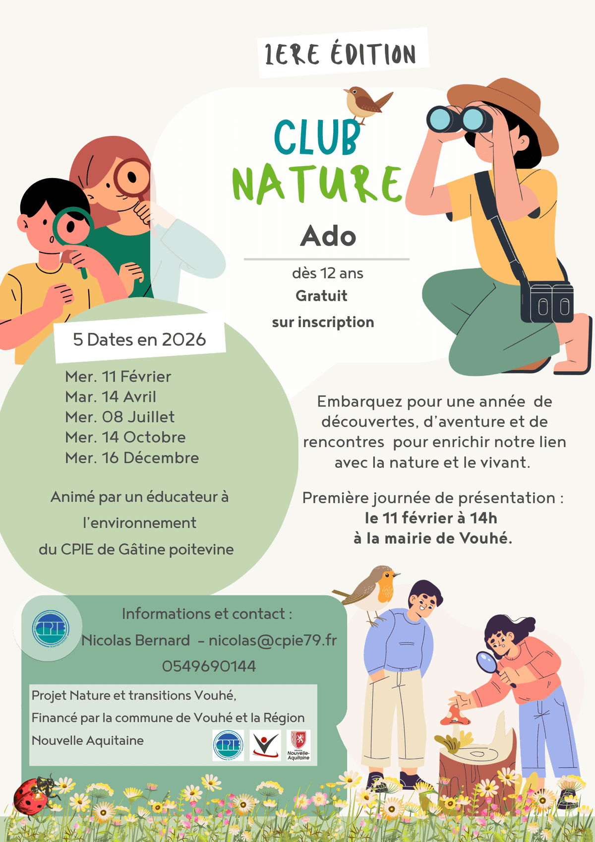 Illustration de l'événement : Club nature Ado avec le CPIE