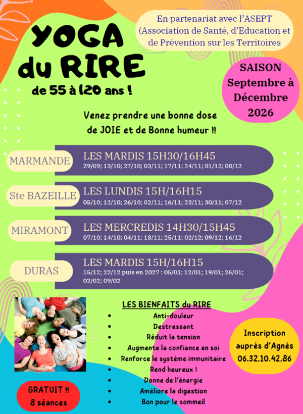 Illustration de l'événement : Ateliers séniors - Yoga du rire