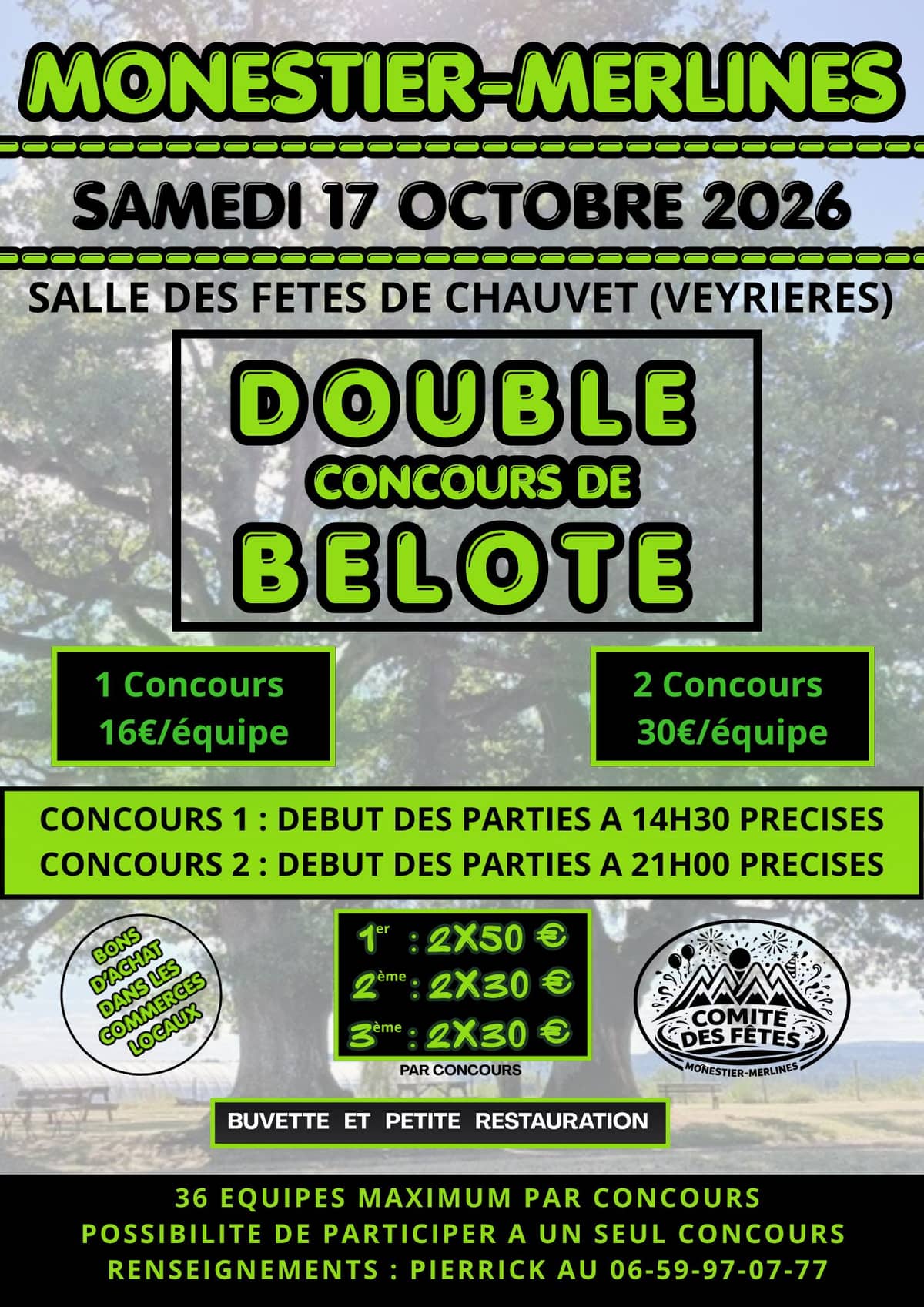 Illustration de l'événement : Double concours de belote