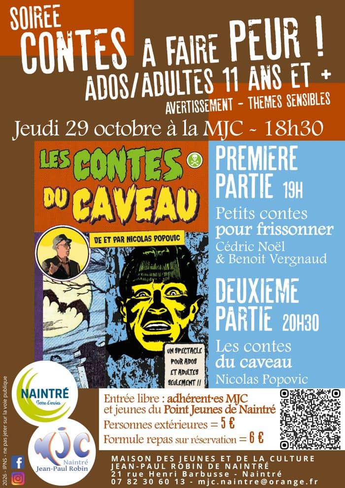 Illustration de l'événement : Soirée "Contes à faire peur" à la MJC !