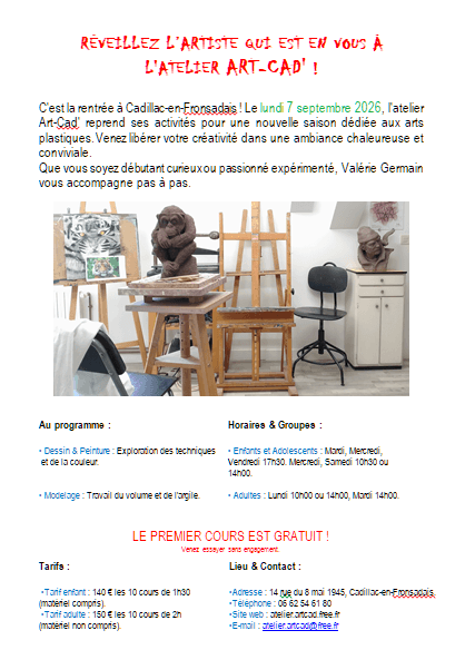 Illustration de l'événement : Atelier Art-Cad'