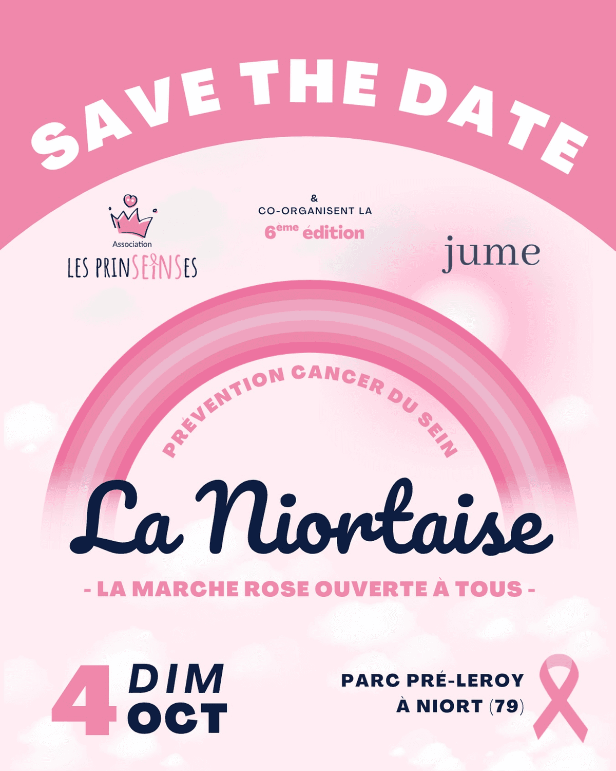 Illustration de l'événement : La Niortaise - Marche Octobre Rose à Niort