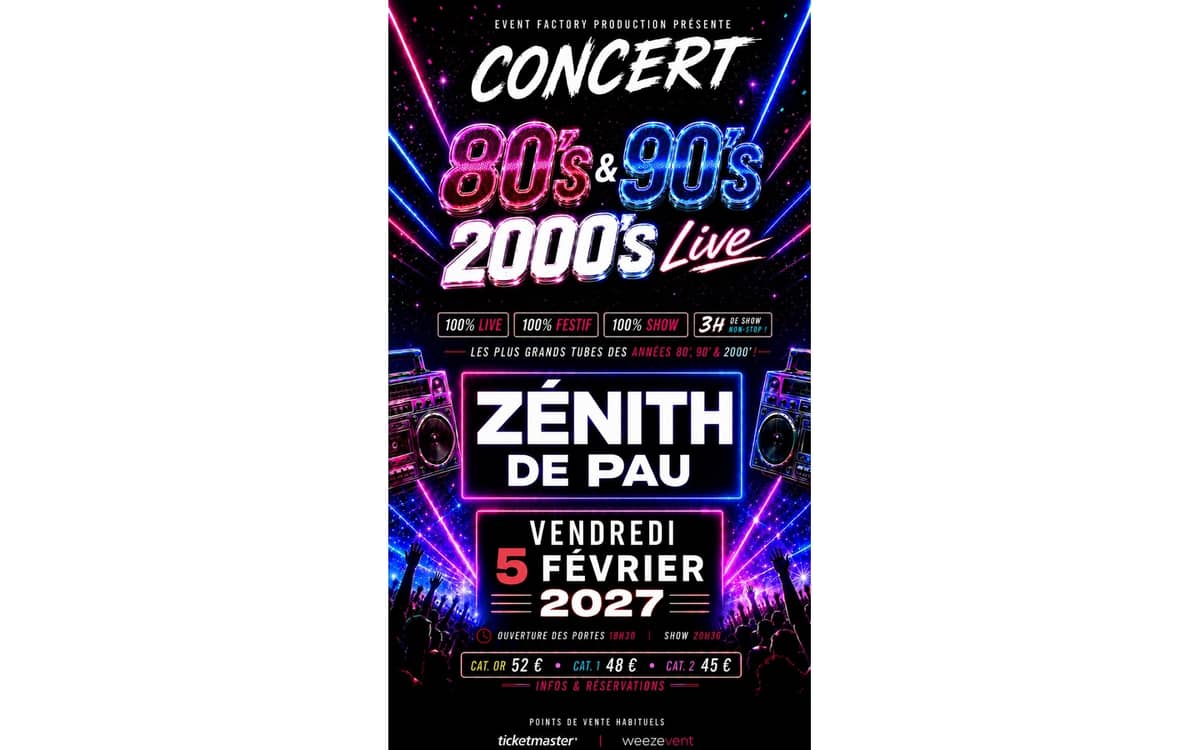 Illustration de l'événement : CONCERT 80'S & 90's 2000's LIVE