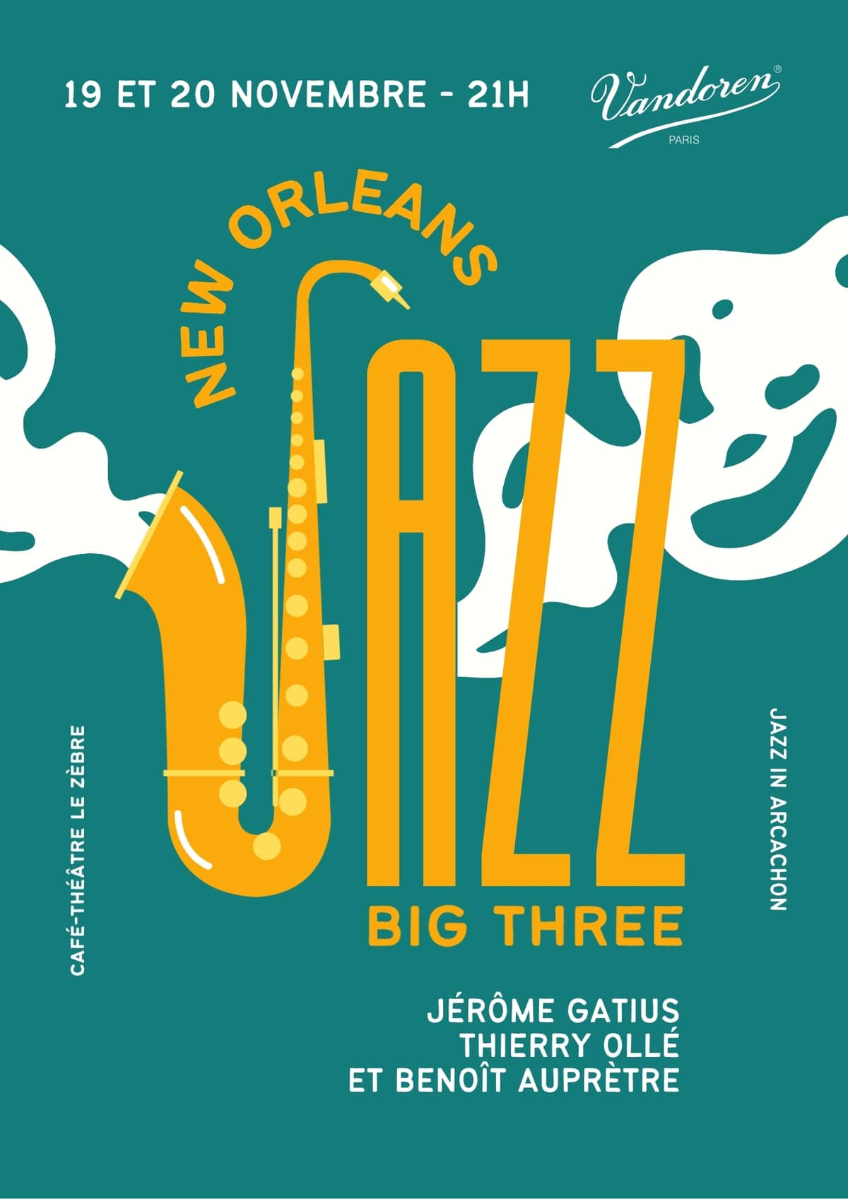 Illustration de l'événement : Soirée jazz "New Orleans Big Three"