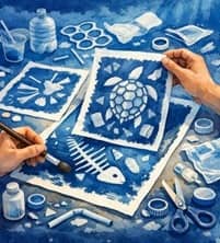 Illustration de l'événement : LES ATELIERS DE LA CABANE : CYANO-PLASTIQUONS !