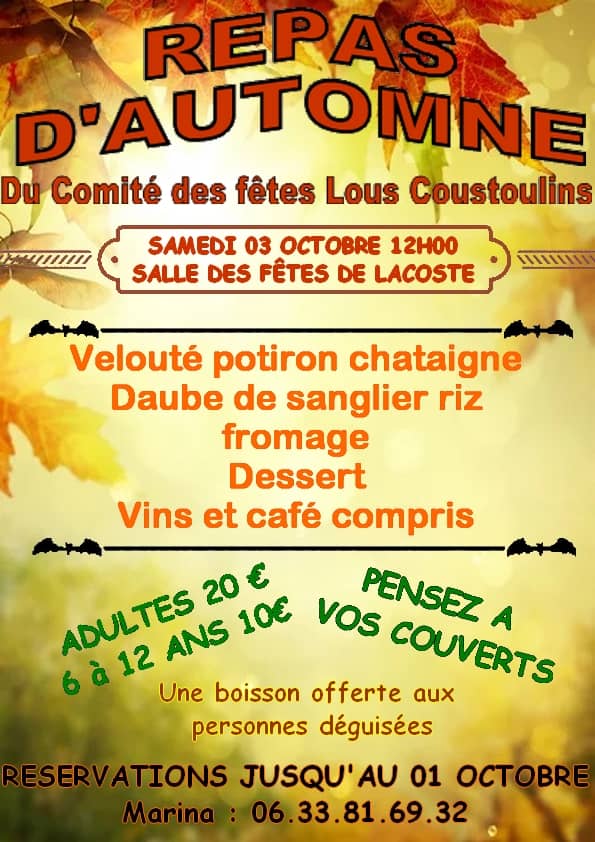 Illustration de l'événement : REPAS D’AUTOMNE