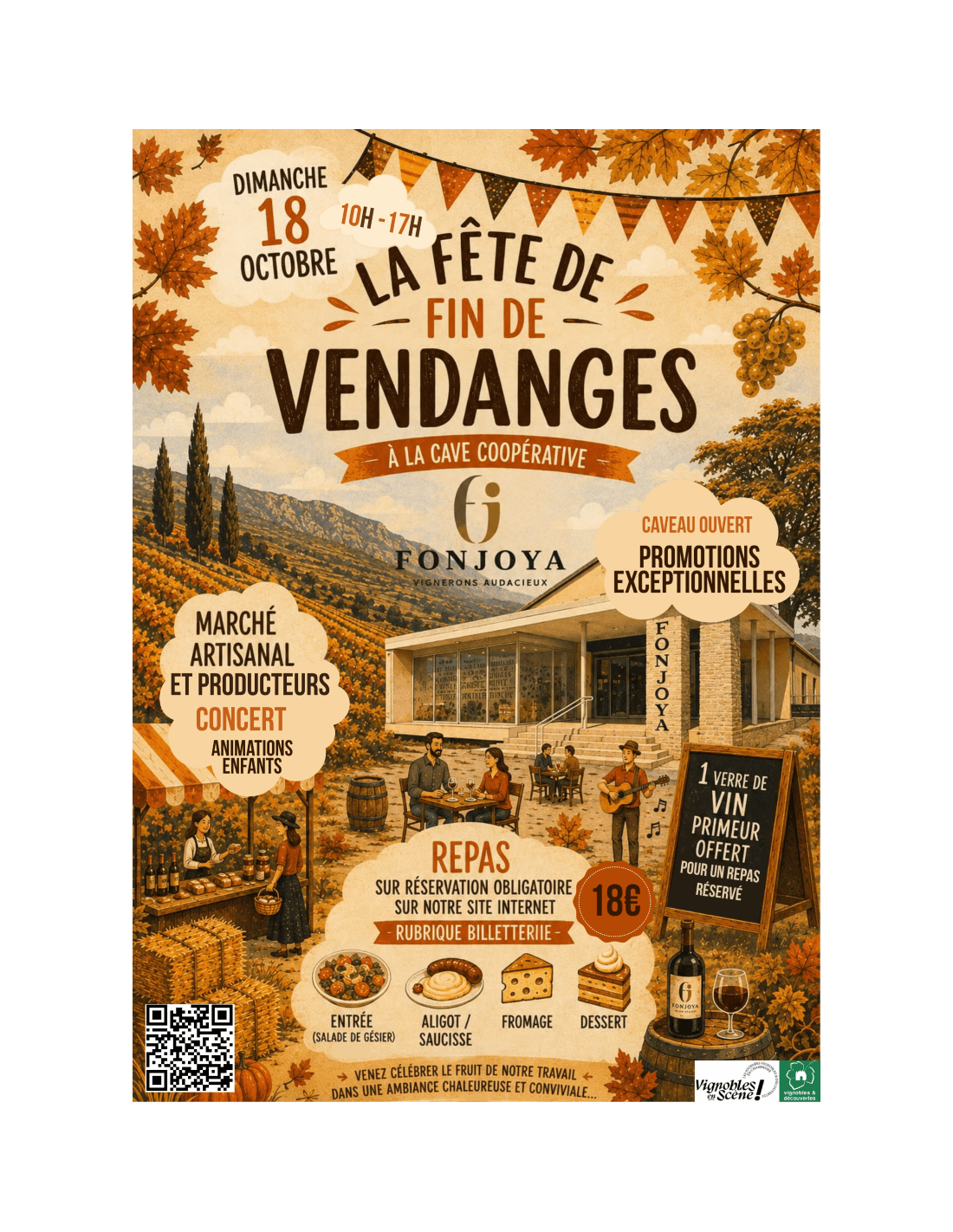 Illustration de l'événement : FÊTE DE FIN DE VENDANGE CAVE COOPÉRATIVE DE FONJOYA