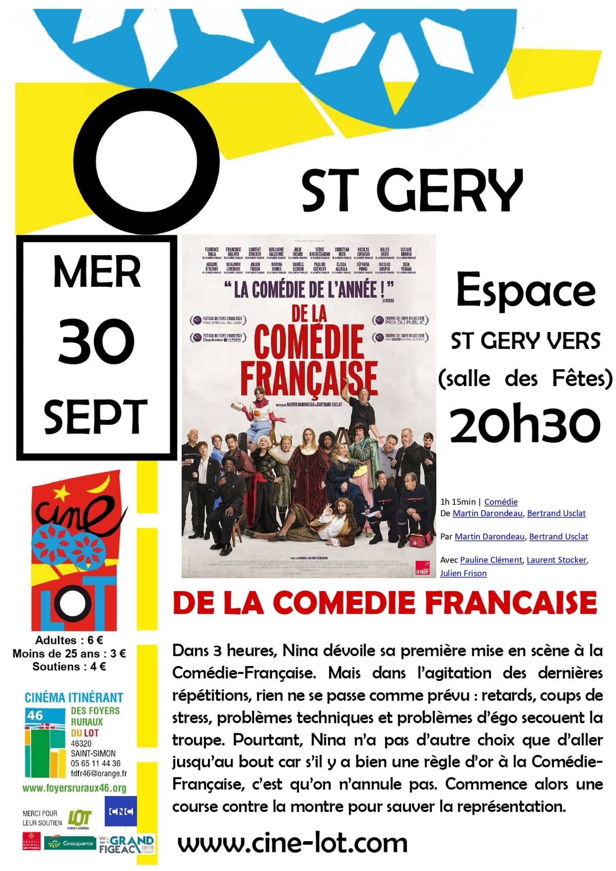 Illustration de l'événement : Ciné-Lot : "De la Comédie Française"