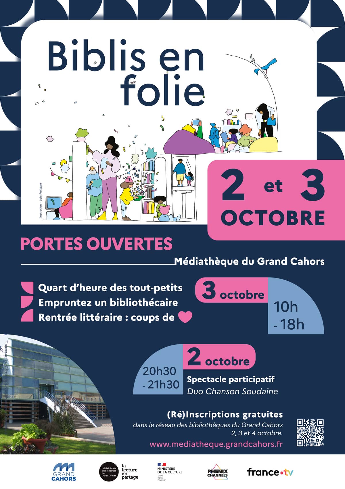 Illustration de l'événement : Biblis en folie : les rendez-vous de la Médiathèque du Grand Cahors