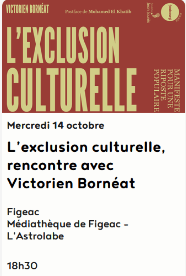 Illustration de l'événement : Rencontre médiathèque à Figeac : Victorien Bornéat