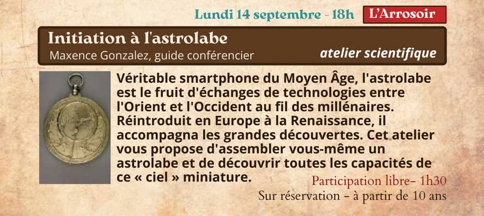 Illustration de l'événement : Festival Re-naissance à Figeac : atelier d'initiation à l'astrolabe