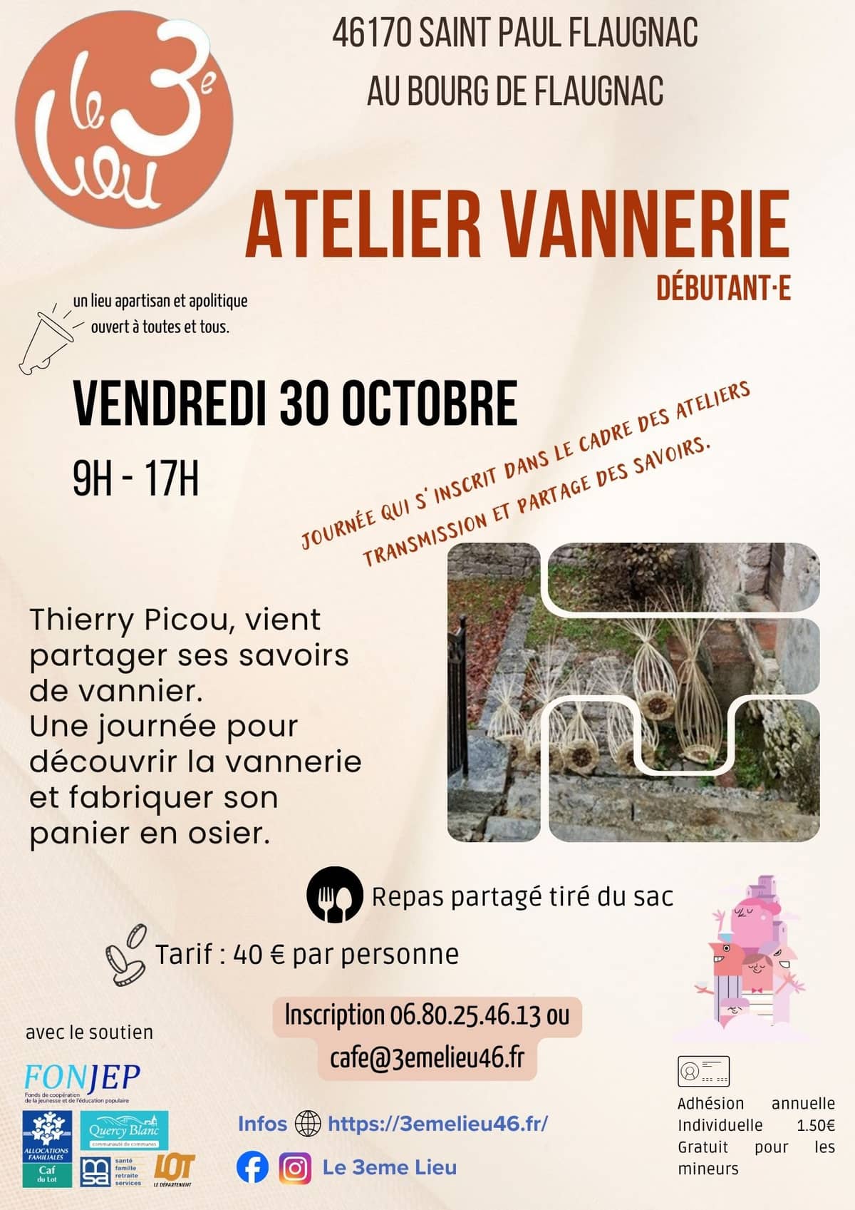 Illustration de l'événement : Atelier couture et espace café au 3ème Lieu