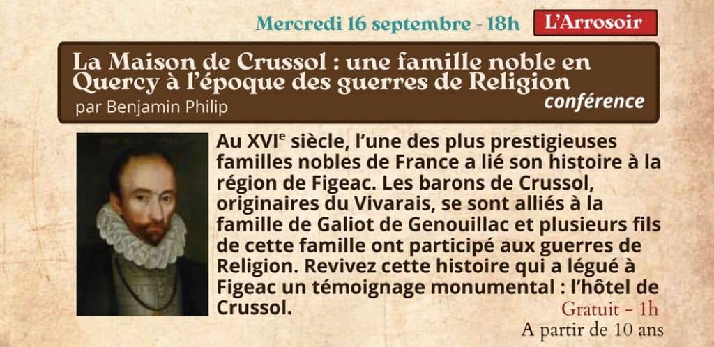Illustration de l'événement : Festival Re-naissance à Figeac, conférence : la Maison de Crussol
