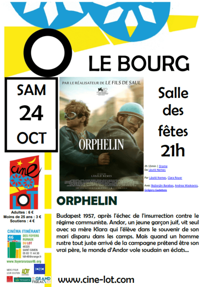 Illustration de l'événement : Ciné-lot à Le Bourg : «orphelin »