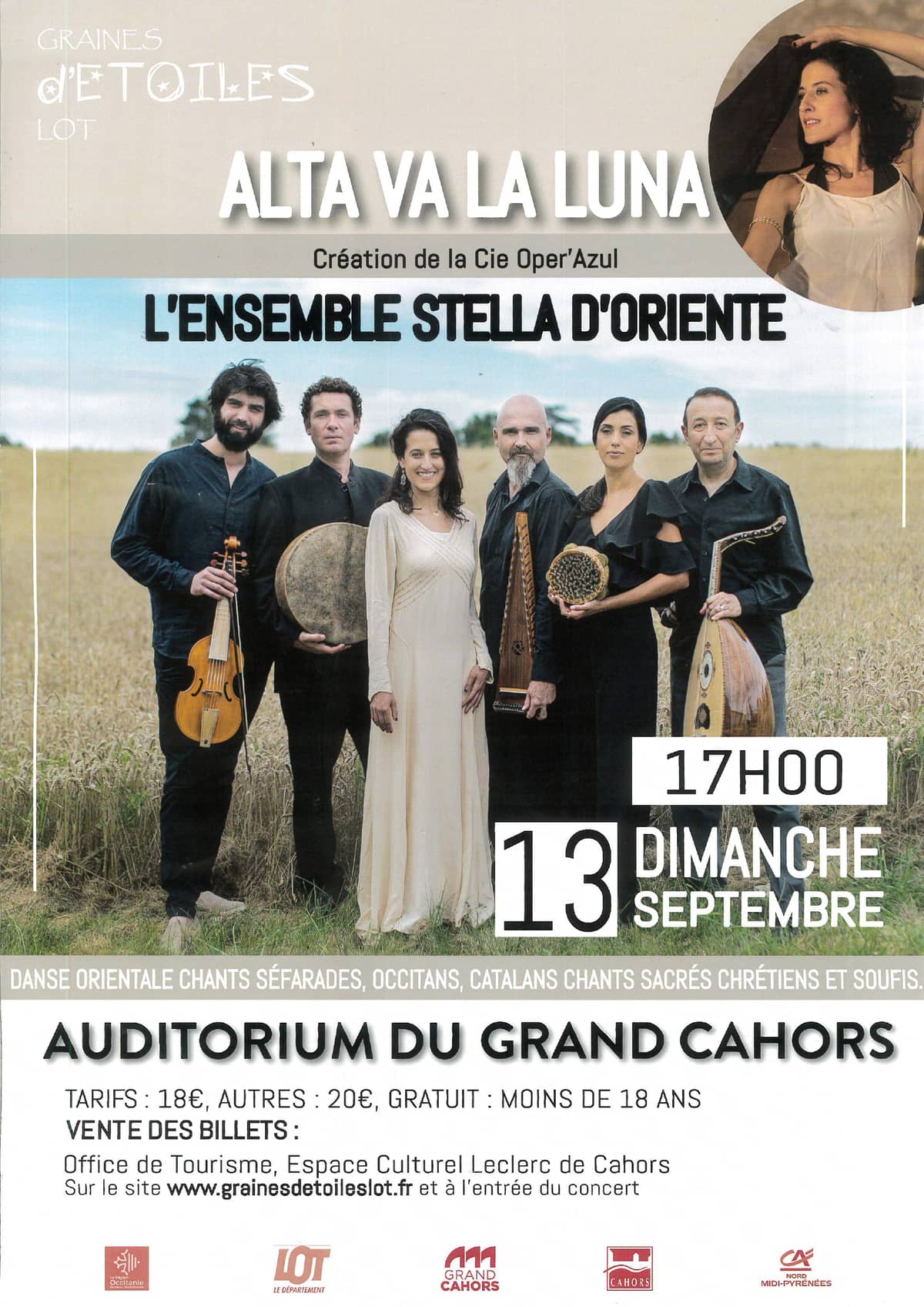 Illustration de l'événement : Concert Graines d'Etoiles : "Alta Va La Luna"