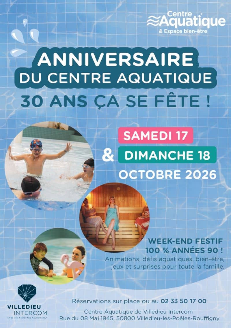 Illustration de l'événement : Anniversaire du centre aquatique : 30 ans ça se fête !