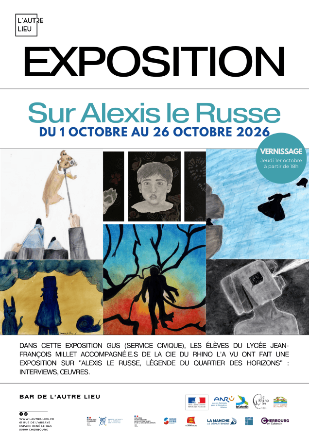 Illustration de l'événement : Exposition "Sur Alexis le Russe" par Gus et les élèves du lycée Millet