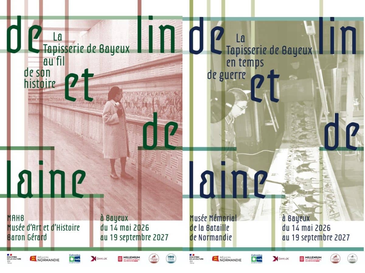 Illustration de l'événement : Exposition DE LIN ET DE LAINE - L'histoire de la conservation de la Tapisserie de Bayeux