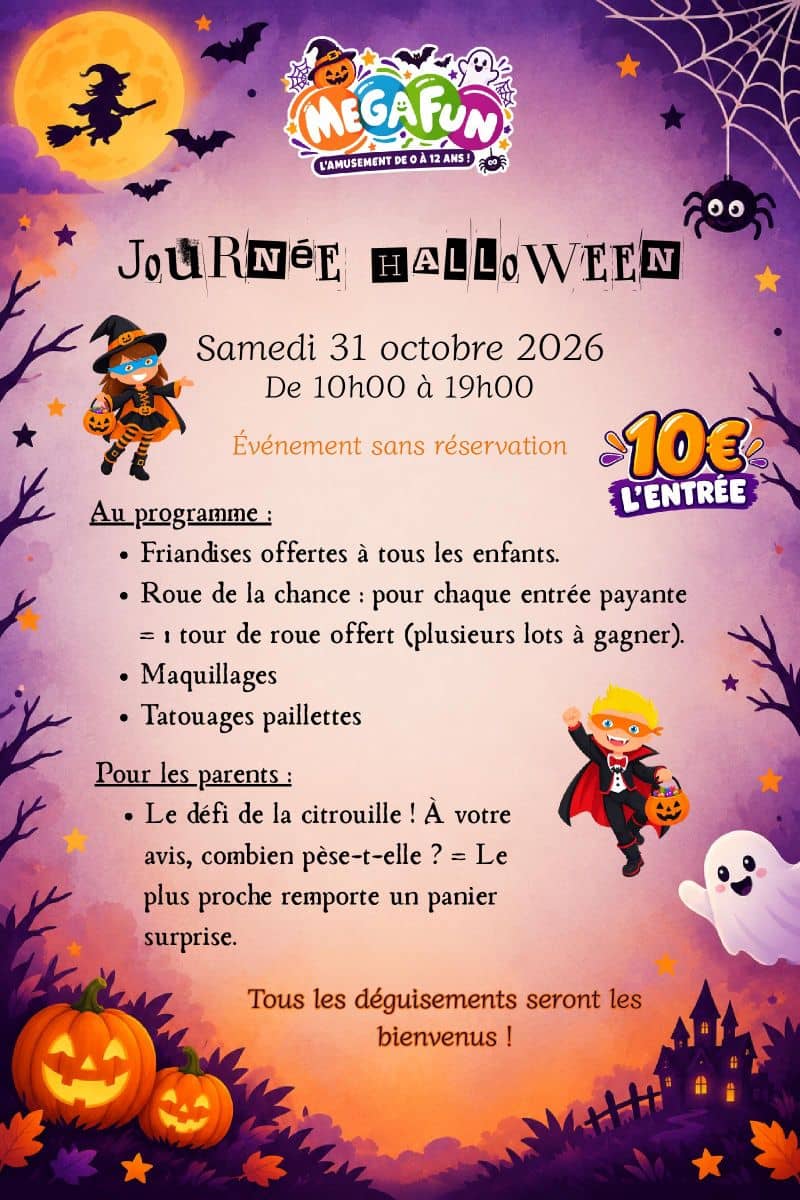 Illustration de l'événement : Journée Halloween à Mega Fun