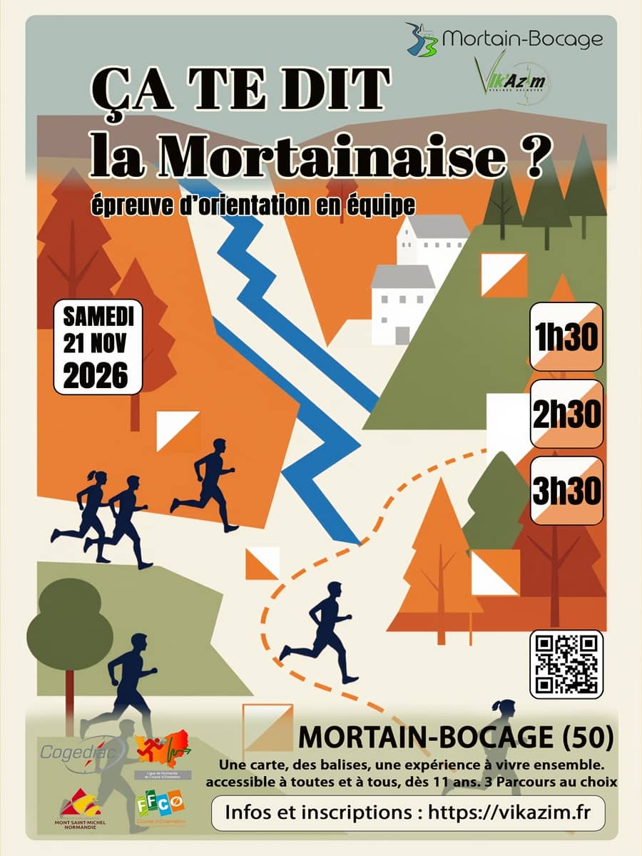 Illustration de l'événement : Course d'orientation "ça te dit la Mortainaise ?"
