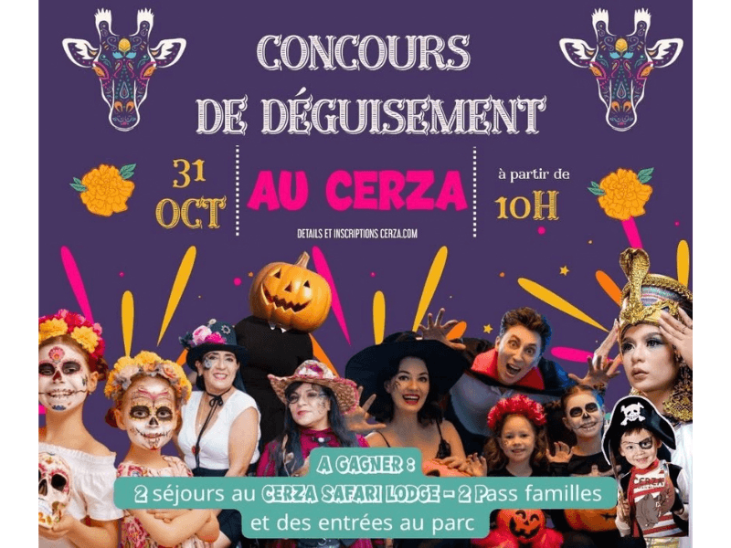 Illustration de l'événement : CONCOURS DE DEGUISEMENT AU CERZA POUR HALLOWEEN